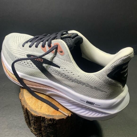 Brooks Womens Ghost 17 Gray Black Running Walking Sneakers Shoe Size 8.5 - Picture 2 of 11